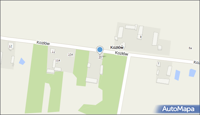 Kozłów, Kozłów, 10, mapa Kozłów