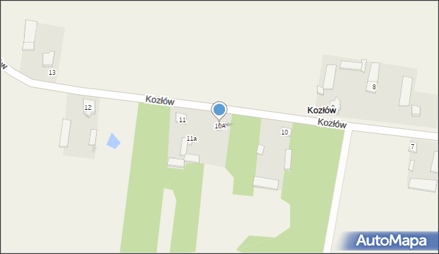 Kozłów, Kozłów, 10A, mapa Kozłów