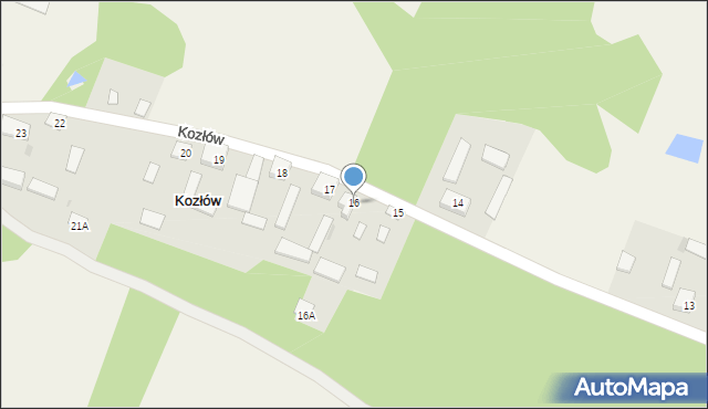 Kozłów, Kozłów, 16, mapa Kozłów