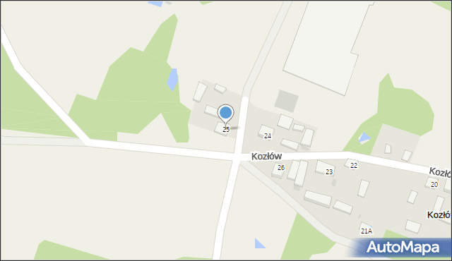 Kozłów, Kozłów, 25, mapa Kozłów