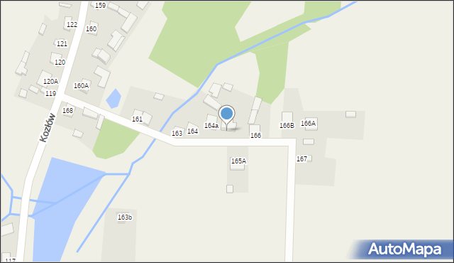 Kozłów, Kozłów, 165, mapa Kozłów