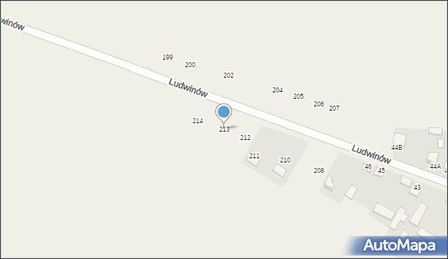 Kozłów, Kozłów, 213, mapa Kozłów