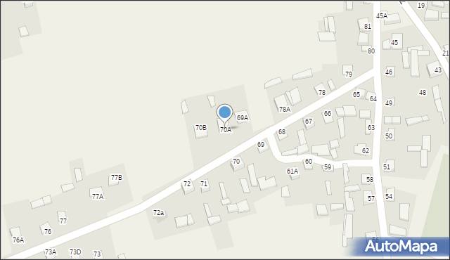 Kozłów, Kozłów, 70A, mapa Kozłów