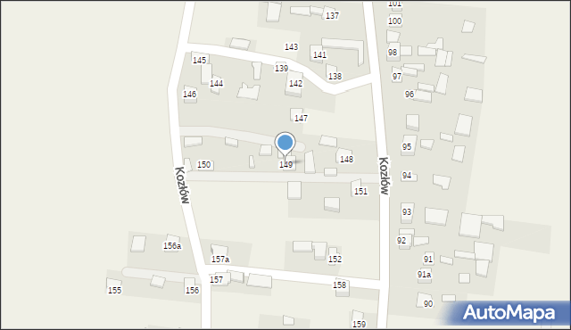Kozłów, Kozłów, 149, mapa Kozłów