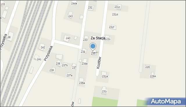 Kozłów, Kozłów, 235, mapa Kozłów