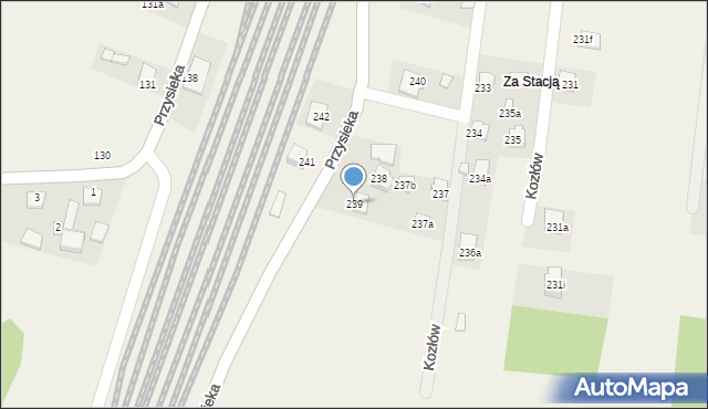 Kozłów, Kozłów, 239, mapa Kozłów