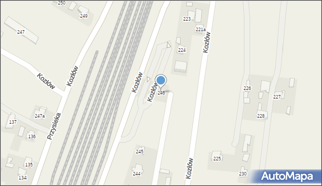 Kozłów, Kozłów, 246, mapa Kozłów