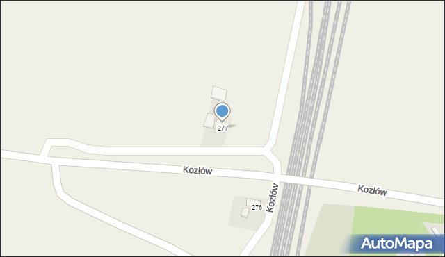 Kozłów, Kozłów, 277, mapa Kozłów