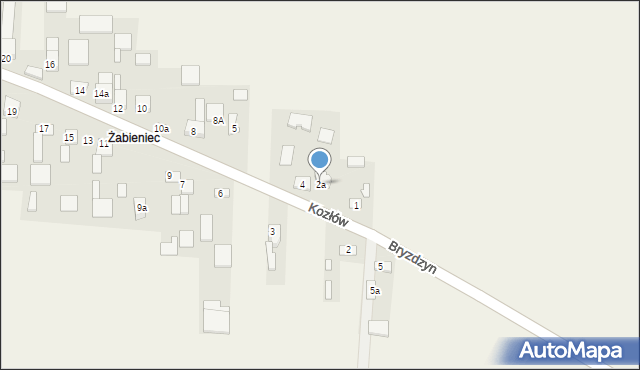 Kozłów, Kozłów, 2a, mapa Kozłów