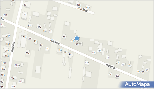 Kozłów, Kozłów, 46, mapa Kozłów