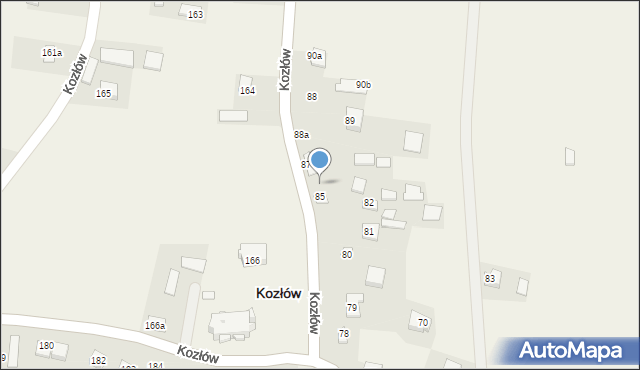 Kozłów, Kozłów, 86, mapa Kozłów