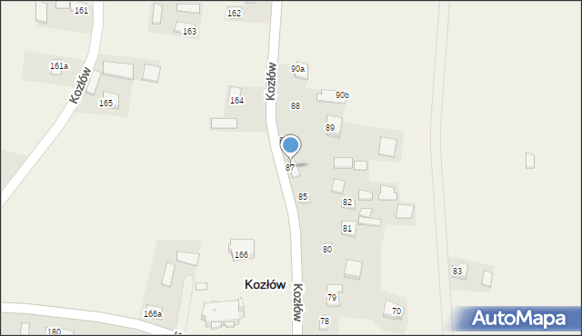 Kozłów, Kozłów, 87, mapa Kozłów