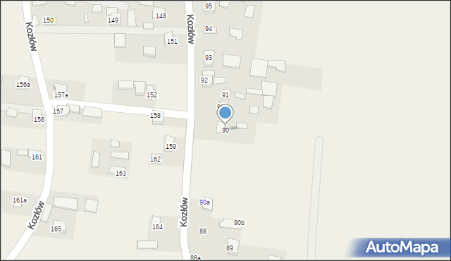Kozłów, Kozłów, 90, mapa Kozłów