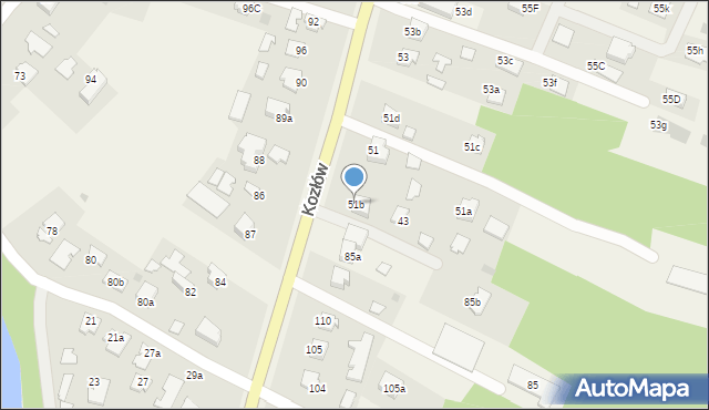 Kozłów, Kozłów, 51b, mapa Kozłów