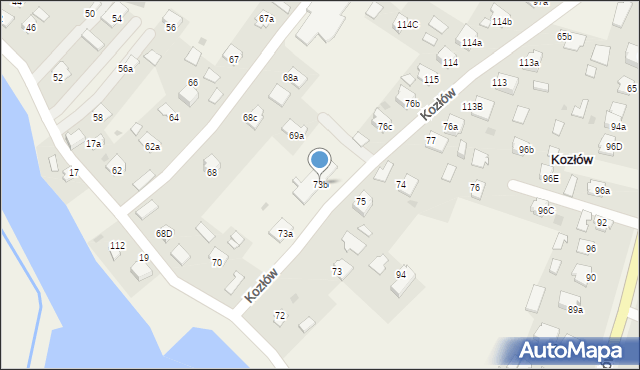 Kozłów, Kozłów, 73b, mapa Kozłów