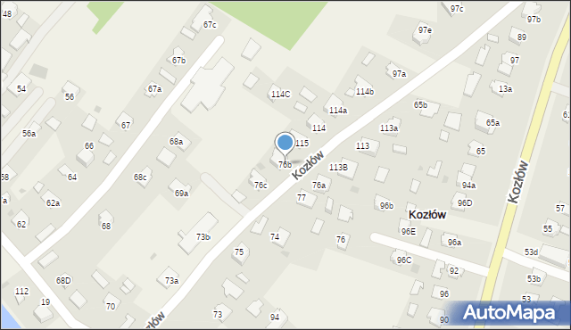 Kozłów, Kozłów, 76b, mapa Kozłów