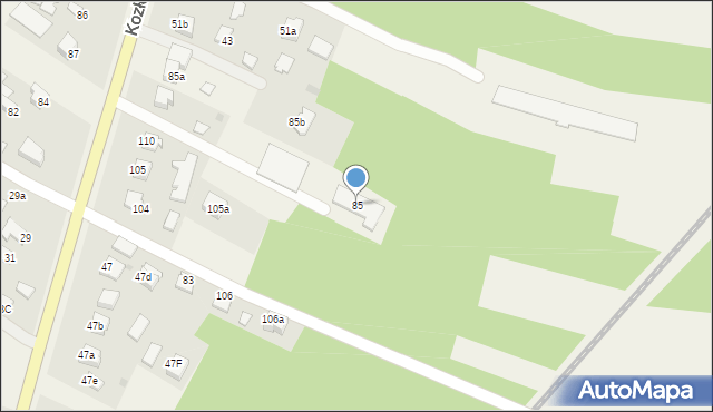 Kozłów, Kozłów, 85, mapa Kozłów