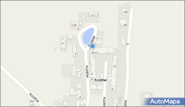 Kozłów, Kozłów, 17, mapa Kozłów
