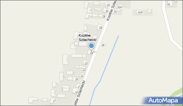 Kozłów Szlachecki, Kozłów Szlachecki, 24, mapa Kozłów Szlachecki