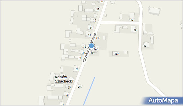 Kozłów Szlachecki, Kozłów Szlachecki, 31, mapa Kozłów Szlachecki