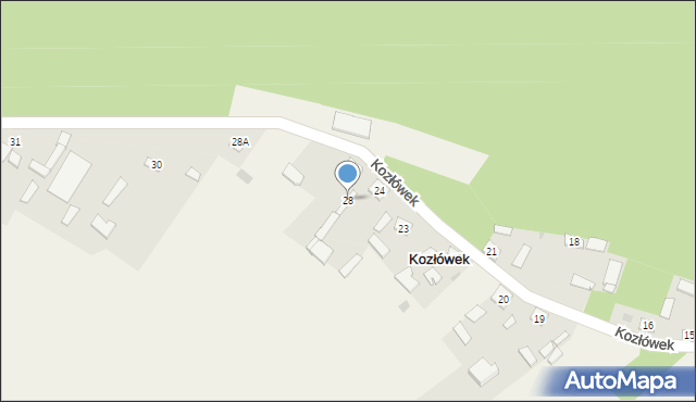 Kozłówek, Kozłówek, 28, mapa Kozłówek