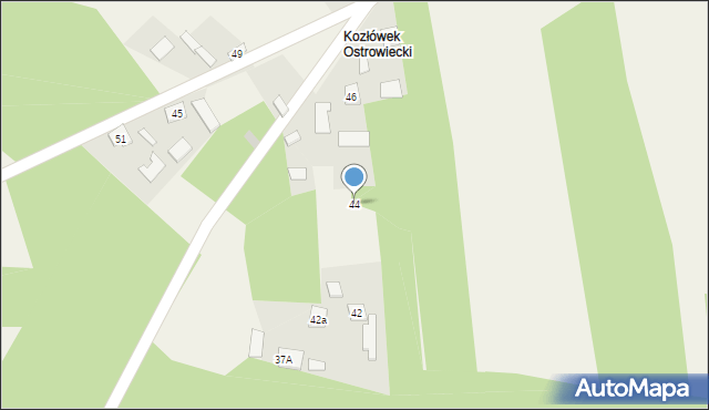 Kozłówek, Kozłówek, 44, mapa Kozłówek
