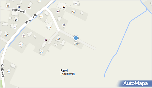 Kozłówek, Kozłówek, 40a, mapa Kozłówek