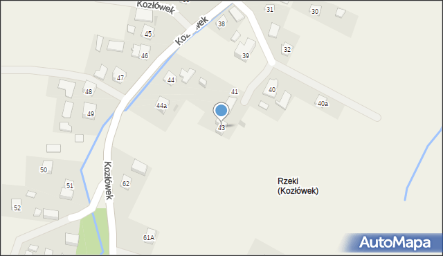 Kozłówek, Kozłówek, 43, mapa Kozłówek