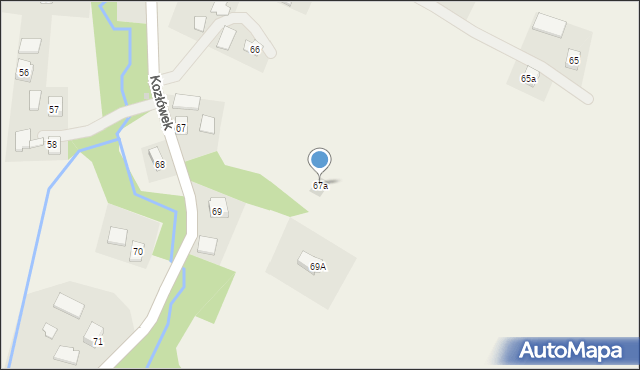 Kozłówek, Kozłówek, 67a, mapa Kozłówek