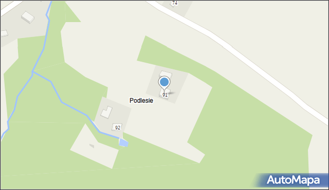 Kozłówek, Kozłówek, 91, mapa Kozłówek