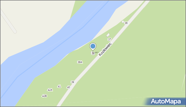 Kozłowiec, Kozłowiec, 38, mapa Kozłowiec