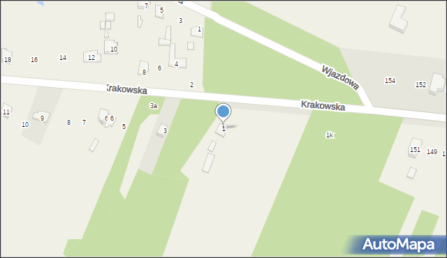 Kozłowiec, Kozłowiec, 1a, mapa Kozłowiec