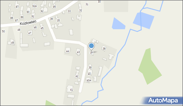 Kozłowiec, Kozłowiec, 37, mapa Kozłowiec