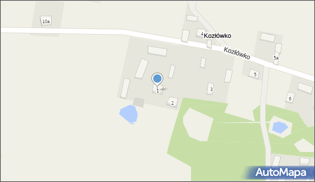 Kozłówko, Kozłówko, 1, mapa Kozłówko