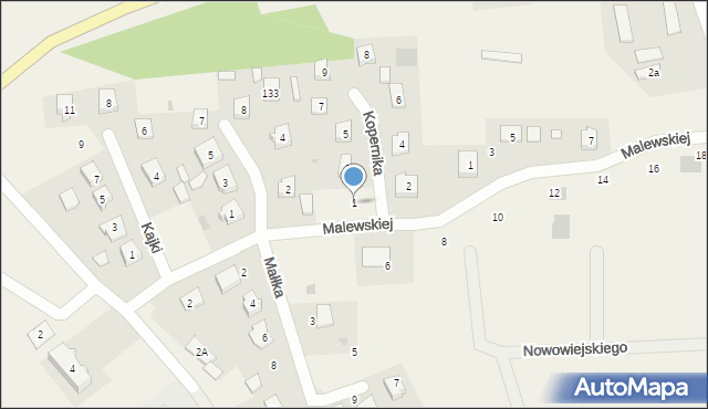 Kozłowo, Kopernika Mikołaja, 1, mapa Kozłowo