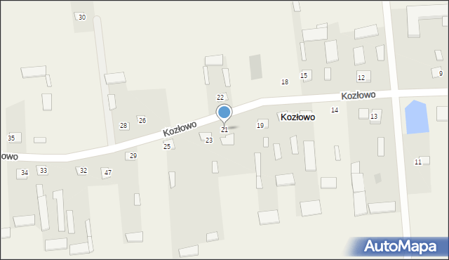 Kozłowo, Kozłowo, 21, mapa Kozłowo