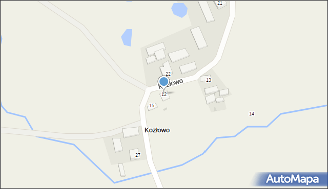 Kozłowo, Kozłowo, 12, mapa Kozłowo