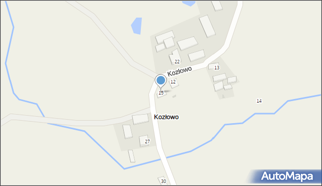 Kozłowo, Kozłowo, 15, mapa Kozłowo