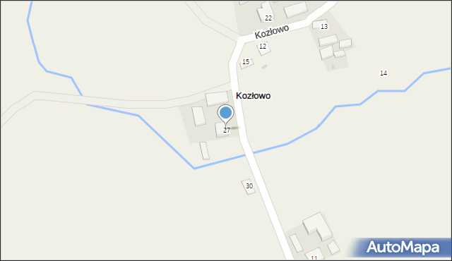 Kozłowo, Kozłowo, 27, mapa Kozłowo