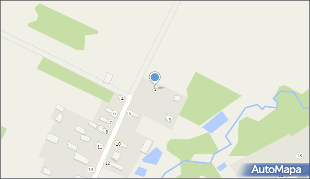 Kozłowy Ług, Kozłowy Ług, 1, mapa Kozłowy Ług