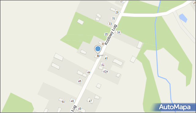 Kozłowy Ług, Kozłowy Ług, 39, mapa Kozłowy Ług