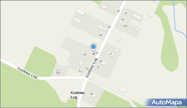 Kozłowy Ług, Kozłowy Ług, 48, mapa Kozłowy Ług