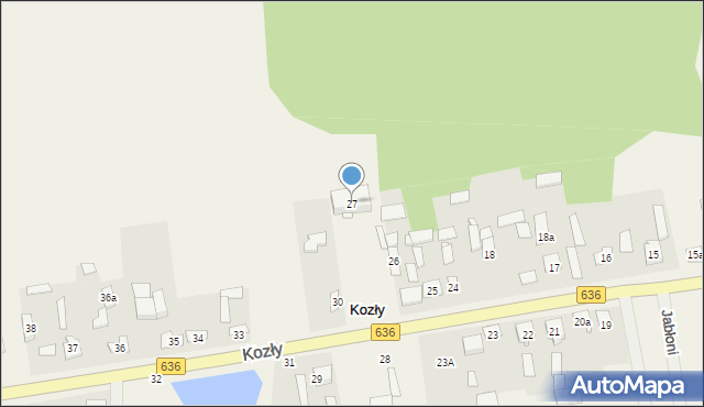 Kozły, Kozły, 27, mapa Kozły