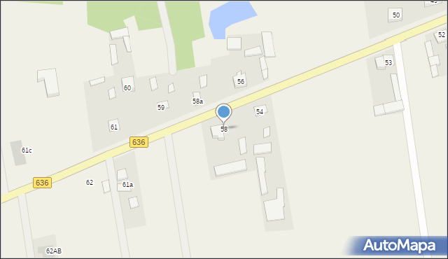 Kozły, Kozły, 58, mapa Kozły