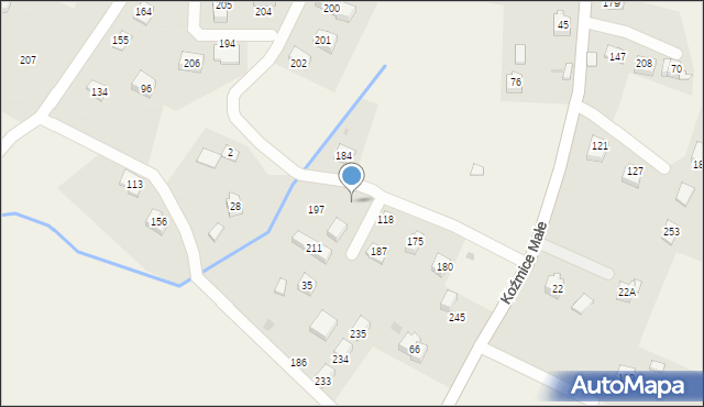 Koźmice Małe, Koźmice Małe, 283, mapa Koźmice Małe
