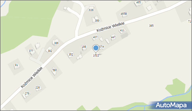 Koźmice Wielkie, Koźmice Wielkie, 1011, mapa Koźmice Wielkie