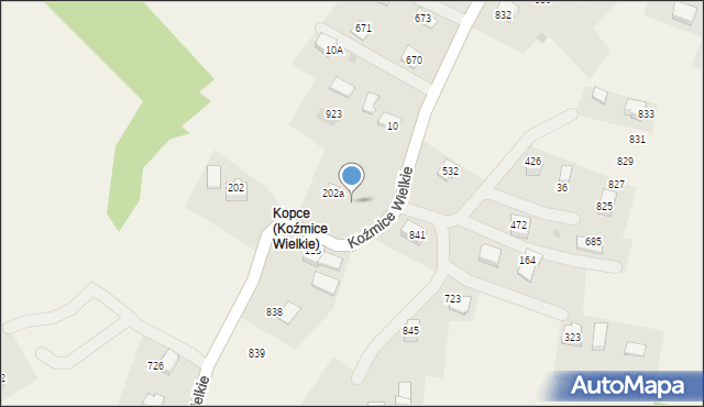 Koźmice Wielkie, Koźmice Wielkie, 1092, mapa Koźmice Wielkie