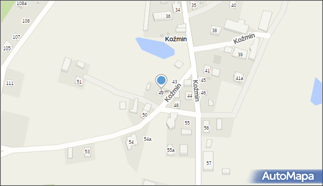 Koźmin, Koźmin, 49, mapa Koźmin