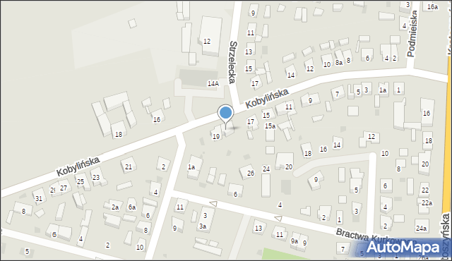 Koźmin Wielkopolski, Kobylińska, 19a, mapa Koźmin Wielkopolski