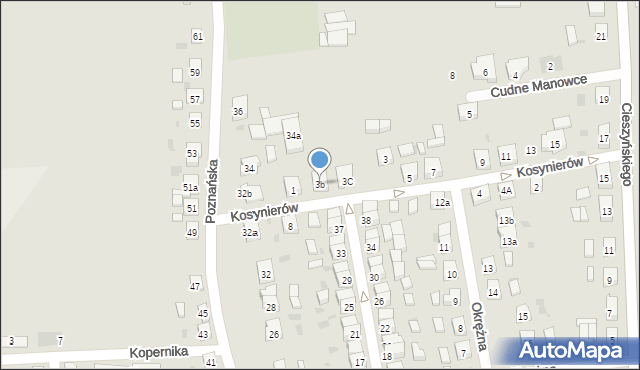 Koźmin Wielkopolski, Kosynierów, 3b, mapa Koźmin Wielkopolski